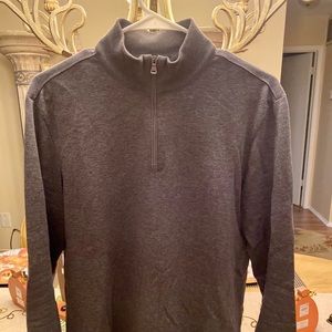 Hugo Boss quarter zip sweater- charcoal- medium